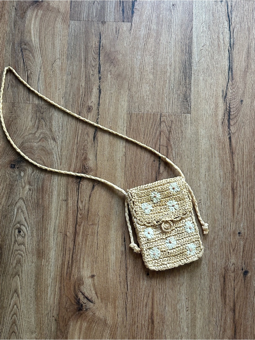 Zara Phone Crossbody Bag in Natural Cream